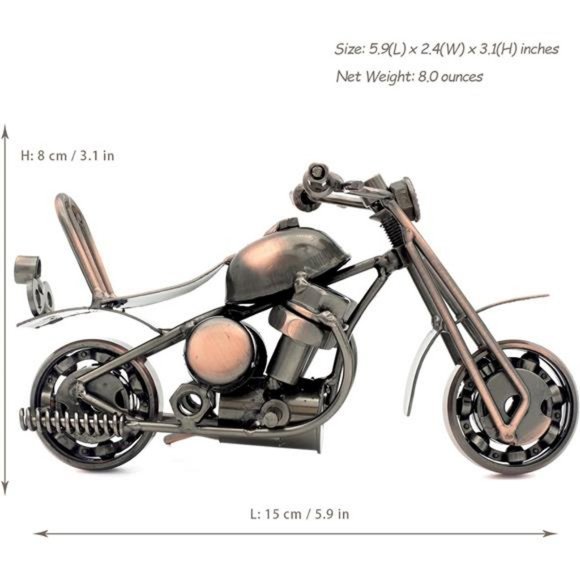 Motorcycle Gifts for Men, Harley Davidson, Vintage Metal Motorcycle - Picture 2 of 7